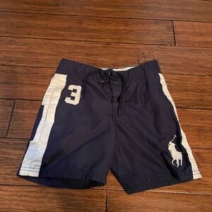 Polo by Ralph Lauren Blue and White Swim Shorts